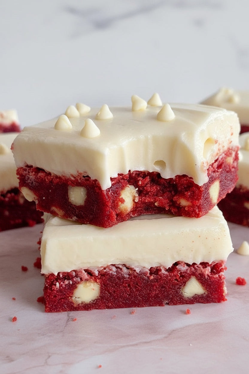 Large Red Velvet White Chocolate Brownie