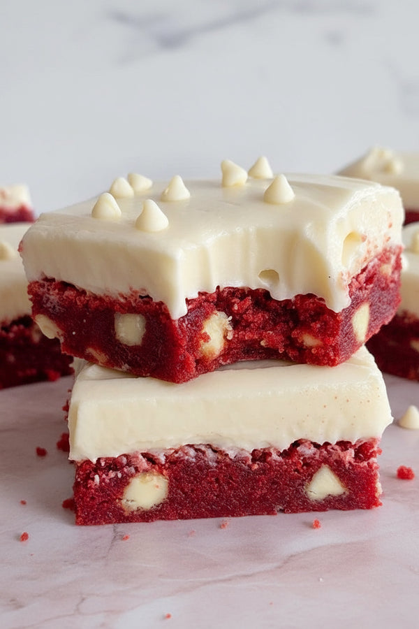 Large Red Velvet White Chocolate Brownie