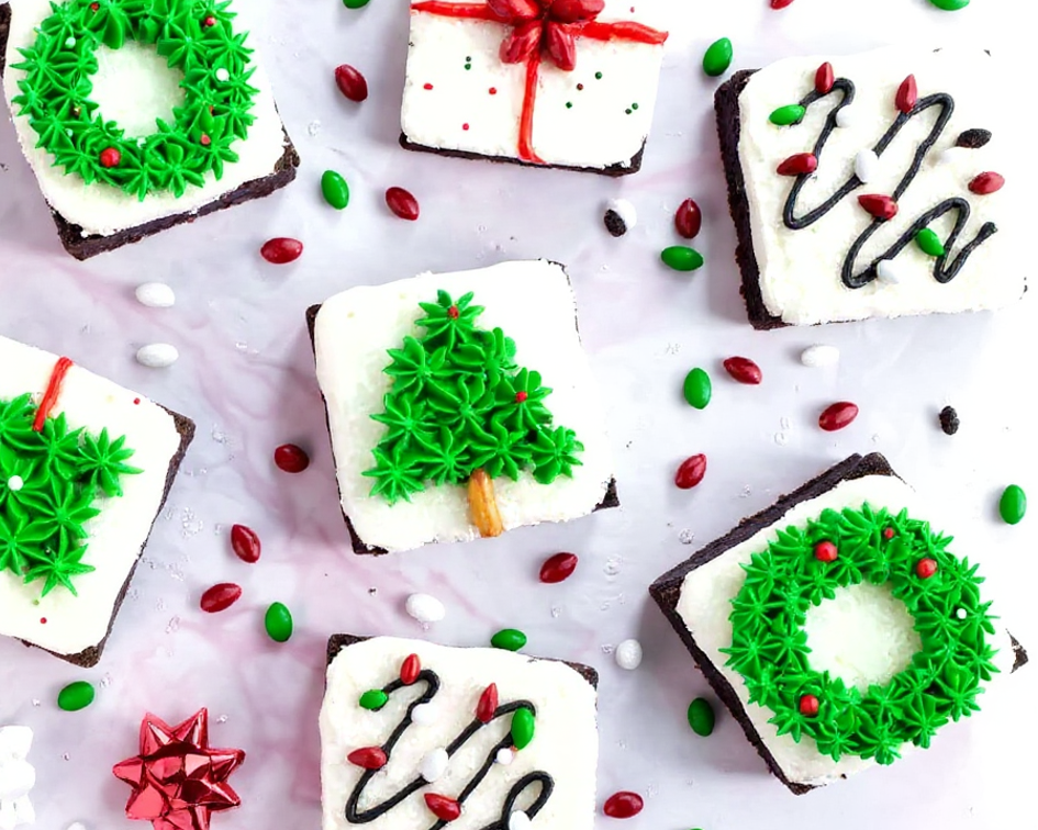 Large Christmas Brownies