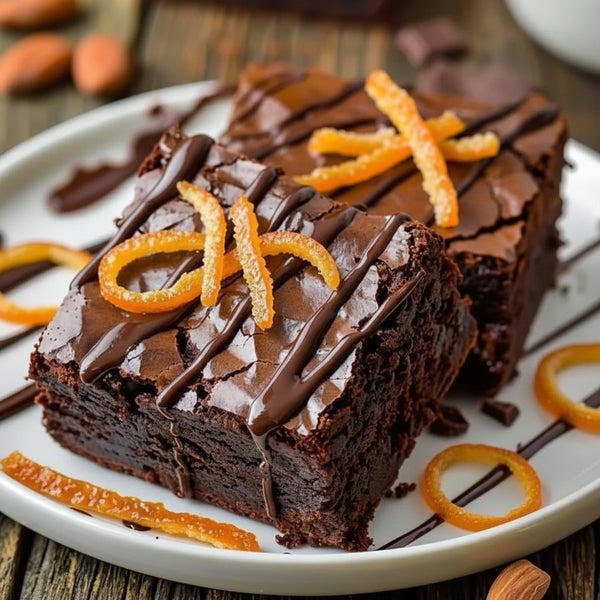 Large Orange Liqueur Dark Chocolate Brownie